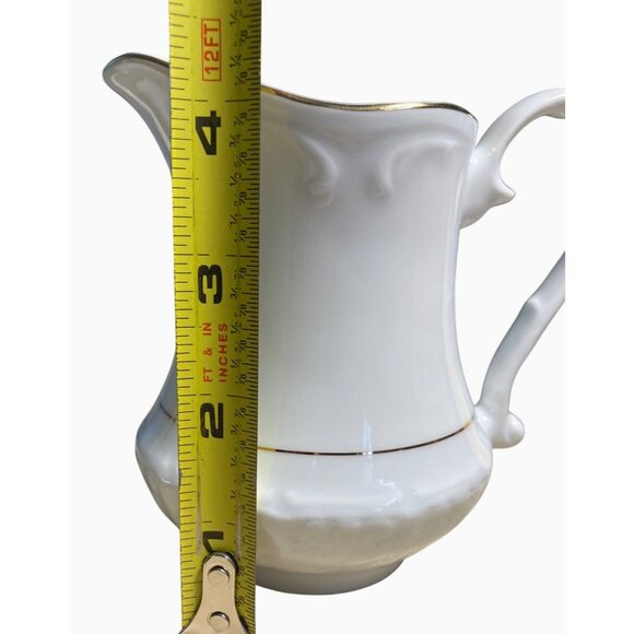 Southington By Baum Fine China Creamer & Sugar Bowl Set Golden Rhapsody White - Picture 4 of 11